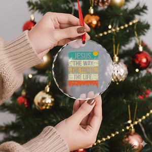 Jesus The Way The Truth The Life Crystal Glass Ornament Blessed Christians TS11 Print Your Wear