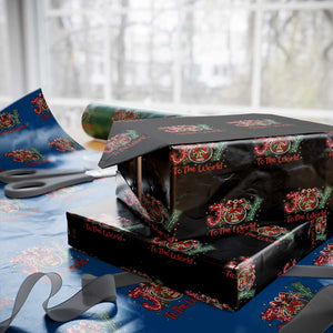 Jesus Xmas Wrapping Paper Roll Joy To The World TS14 Black Print Your Wear