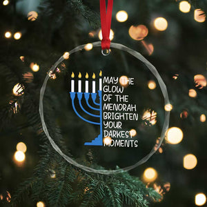 Jewish Faith and Pray Crystal Glass Ornament May The Glow Of The Menorah Brighten Your Darkest Moments TS02 Print Your Wear