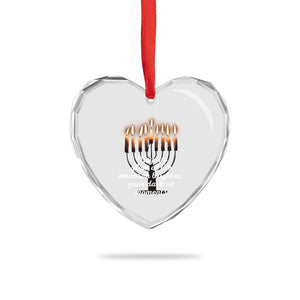 Jewish Faith and Pray Lights Heart Crystal Glass Ornament May The Glow Of The Menorah Brighten Your Darkest Moments TS02 Print Your Wear