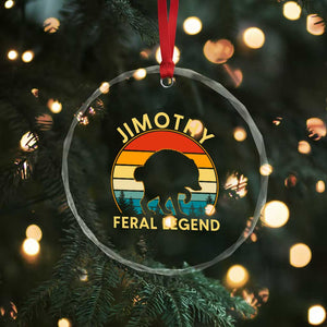 Jimothy Raccoon Seattle Crystal Glass Ornament Funny Seattle Feral Legend Animal Meme