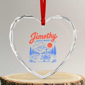 Jimothy Seattle Raccoon Heart Crystal Glass Ornament Vintage Graphic Viral Short Spine Trash Panda Wildlife