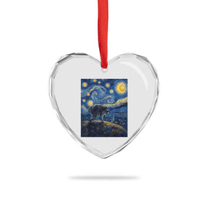 Jimothy Seattle Raccoon Starry Night Parody Graphic Heart Crystal Glass Ornament Trash Panda Feral Legend Supporter