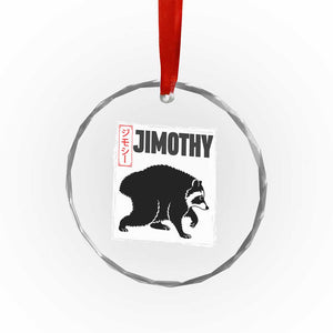 Jimothy The Raccoon Crystal Glass Ornament Japanese Style Trash Panda Graphic