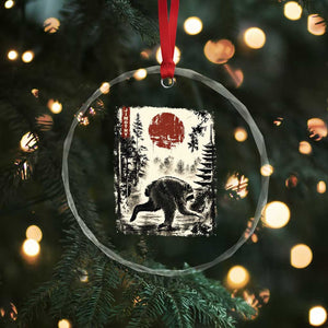 Jimothy the Raccoon Japanese Ukiyo-e Style Vintage Graphic Crystal Glass Ornament Viral Seattle Trash Panda Feral Legend Supporter