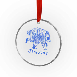 Jimothy Viral Raccoon Crystal Glass Ornament Funny Trash Panda Wildlife