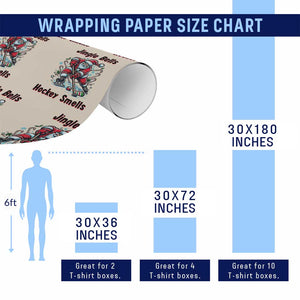 Jingle Bells Hockey Smells Wrapping Paper Roll Funny Santa Ice Hockey Christmas Gift TS12 Print Your Wear
