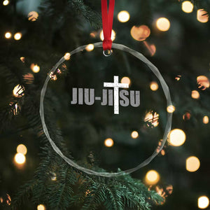 Jiu Jitsu Christian Cross Crystal Glass Ornament Retro Vintage Minimal Religious Faith TS10 Print Your Wear