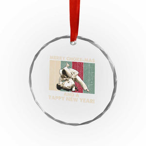 Jiu Jitsu Christmas Crystal Glass Ornament Retro Merry Choke Mas Tappy New Year Martial Arts BJJ Lover TS10 Print Your Wear