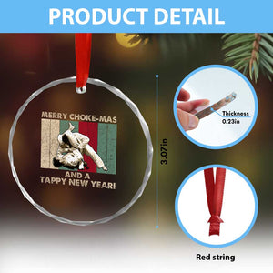 Jiu Jitsu Christmas Crystal Glass Ornament Retro Merry Choke Mas Tappy New Year Martial Arts BJJ Lover TS10 Print Your Wear