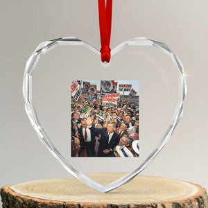 John F Kennedy American President History Heart Crystal Glass Ornament TS14 Transparent Glass 3'' Heart Print Your Wear