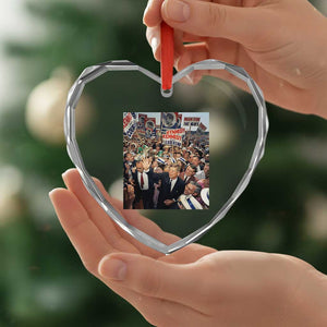 John F Kennedy American President History Heart Crystal Glass Ornament TS14 Print Your Wear