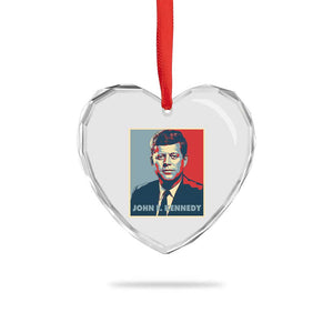 John F Kennedy Heart Crystal Glass Ornament American President History US Presidential Leader TS14 Print Your Wear