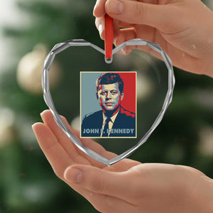 John F Kennedy Heart Crystal Glass Ornament American President History US Presidential Leader TS14 Print Your Wear