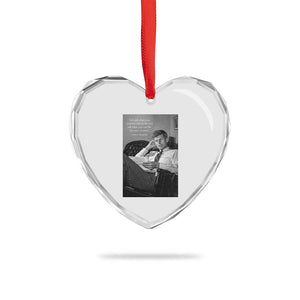John F Kennedy Quote Heart Crystal Glass Ornament American President History TS14 Print Your Wear