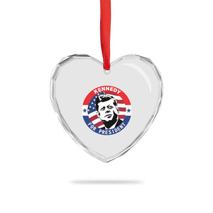 John F Kennedy US President American History Heart Crystal Glass Ornament TS14 Print Your Wear