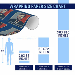 John F Kennedy Wrapping Paper Roll American President History US Presidential Leader TS14 Print Your Wear