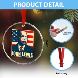 John Lewis Crystal Glass Ornament Black History Month TS14 Print Your Wear