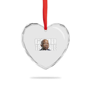 John Lewis Quote Affrican American Heart Crystal Glass Ornament Black History Good Trouble TS14 Print Your Wear