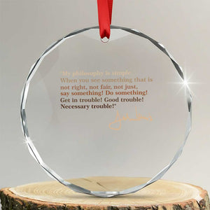 John Lewis Quote Crystal Glass Ornament Black History Month TS14 Transparent Glass 3'' Circle Print Your Wear