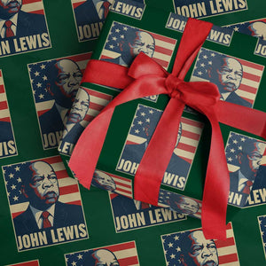 John Lewis Wrapping Paper Roll Black History Month TS14 Green Print Your Wear