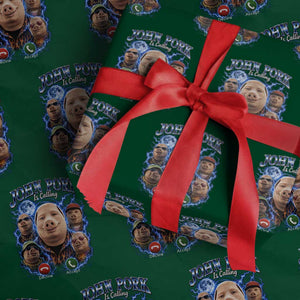 John Pork Calling Wrapping Paper Roll Funny Answer Call Phone Brainrot Meme Vintage Bootleg Graphic