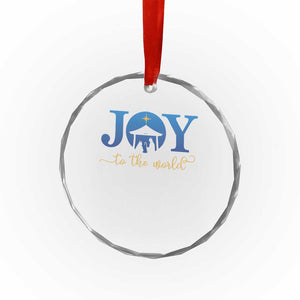Joy To The World Crystal Glass Ornament Christian Christmas Nativity Scene Star Of Bethlehem TS11 Print Your Wear