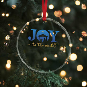 Joy To The World Crystal Glass Ornament Christian Christmas Nativity Scene Star Of Bethlehem TS11 Print Your Wear