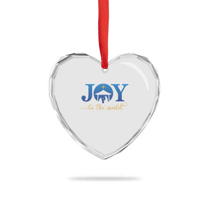 Joy To The World Heart Crystal Glass Ornament Christian Christmas Nativity Scene Star Of Bethlehem TS11 Print Your Wear