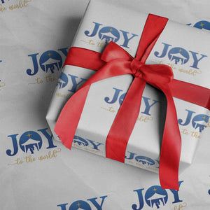 Joy To The World Wrapping Paper Roll Christian Christmas Nativity Scene Star Of Bethlehem TS11 White Print Your Wear