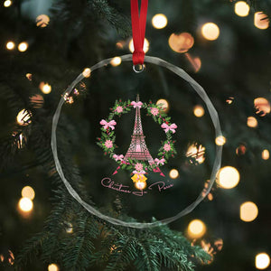 Joyeux Noel Eiffel Tower Christmas In Paris Crystal Glass Ornament TS09 Print Your Wear