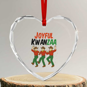 Joyful Kwanzaa Cowboy Heart Crystal Glass Ornament Festival Of Lights African Heritage Gift TS12 Transparent Glass 3'' Heart Print Your Wear