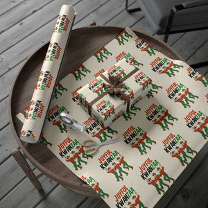 Joyful Kwanzaa Cowboy Wrapping Paper Roll Festival Of Lights African Heritage Gift TS12 Beige Print Your Wear