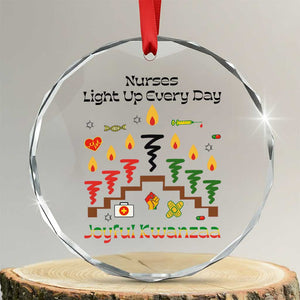 Joyful Kwanzaa Nurse Gift Crystal Glass Ornament Light Up Everyday TS12 Transparent Glass 3'' Circle Print Your Wear