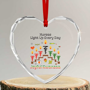 Joyful Kwanzaa Nurse Gift Heart Crystal Glass Ornament Light Up Everyday TS12 Transparent Glass 3'' Heart Print Your Wear