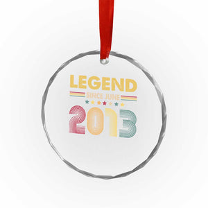 June 13th Birthday Crystal Glass Ornament Legends Since June 2013 Retro Bday TS11 Print Your Wear