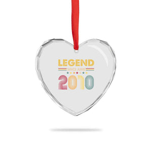 June 16th Birthday Heart Crystal Glass Ornament Legends Since June 2010 Retro Bday TS11 Print Your Wear
