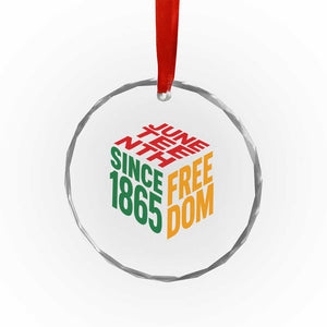 Juneteenth 1865 Freedom Crystal Glass Ornament African American Pride TS12 Print Your Wear