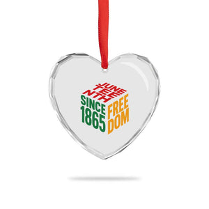 Juneteenth 1865 Freedom Heart Crystal Glass Ornament African American Pride TS12 Print Your Wear