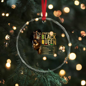 Juneteenth Black Queen Nutritional Facts Crystal Glass Ornament Afro Melanin Queen TS11 Print Your Wear