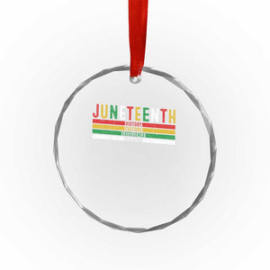Juneteenth Crystal Glass Ornament Black History Culture Excellence Respect Retro Vintage TS10 Print Your Wear