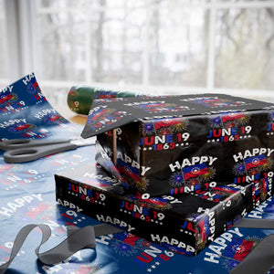 Juneteenth Flag Wrapping Paper Roll Black Freedom Black History June 19 1865 TS10 Black Print Your Wear