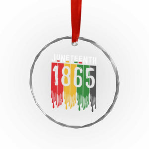 Juneteenth Freedom Pride Crystal Glass Ornament African American Heritage Graphic TS12 Print Your Wear