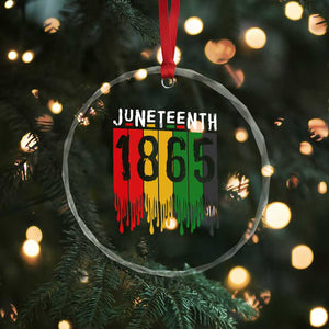 Juneteenth Freedom Pride Crystal Glass Ornament African American Heritage Graphic TS12 Print Your Wear
