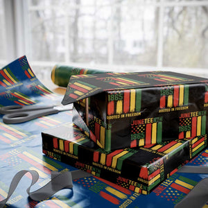 Juneteenth Rooted In Freedom 1865 Wrapping Paper Roll African American Pride TS12 Black Print Your Wear