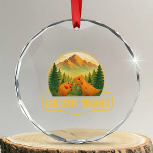 Jurassic Nugget World Dino Crystal Glass Ornament Nugget Lover Gift TS12 Transparent Glass 3'' Circle Print Your Wear