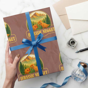 Jurassic Nugget World Dino Wrapping Paper Roll Nugget Lover Gift TS12 Mocha Print Your Wear
