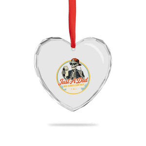 Just A Dad Who Always Came Back With The Milk Heart Crystal Glass Ornament Funny Skeleton Father TS11 Print Your Wear