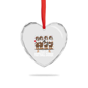 Just A Football Goose Heart Crystal Glass Ornament Animal Sports Fan Gift TS12 Print Your Wear