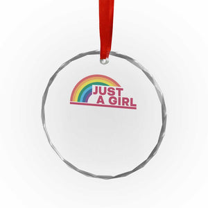 Just A Girl LGBTQ Pride Month Crystal Glass Ornament TS14 Print Your Wear